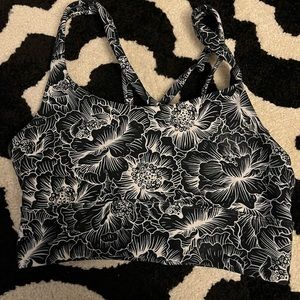 Back and white sports bra